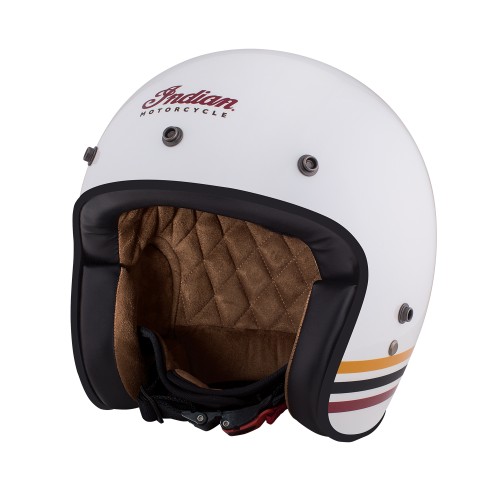 Indian Motorcycle Casca Retro Open Face Cu Dungi