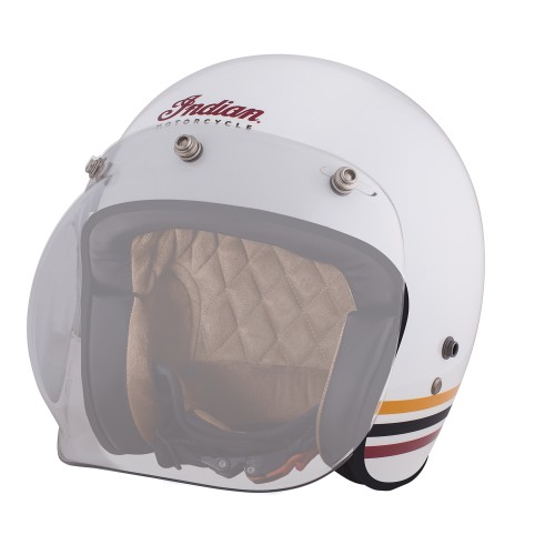 Indian Motorcycle Casca Retro Open Face Cu Dungi